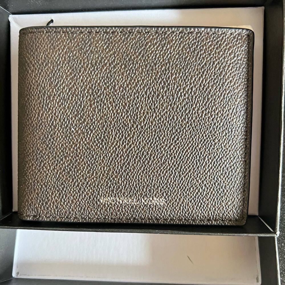 Michael Kors Jet Set L-Fold W/ID Wallet Brown Cash Cards Mens